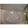 Image 3 : Large Chrystal and Green Glass Bowls