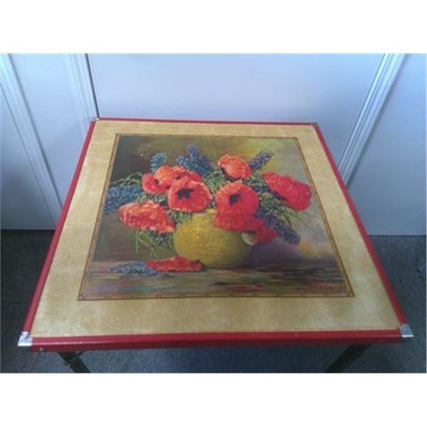 Rare Vintage Poppy Card Table