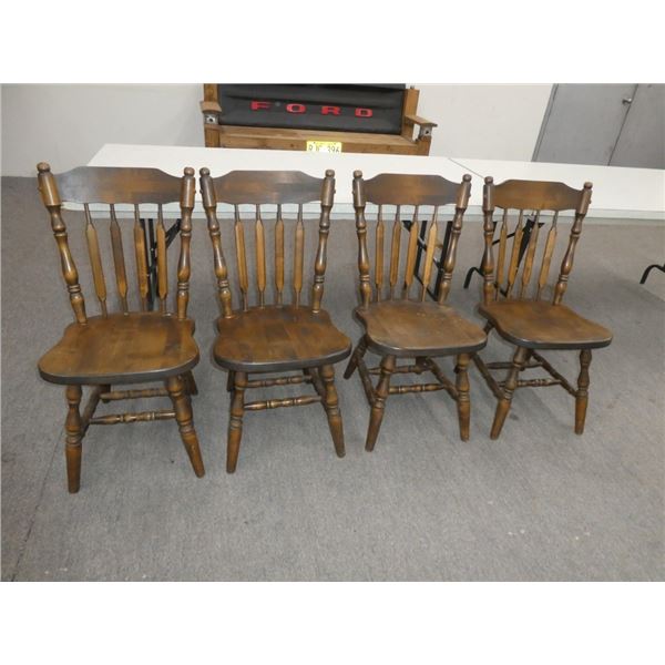4 Antique Wooden Chairs