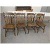 4 Antique Wooden Chairs