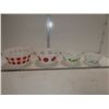 4 Fireking Glass  Bowls