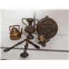 United arab republic copper tea pot and vase,