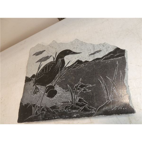 Signed Soapstone Duck Wall Art