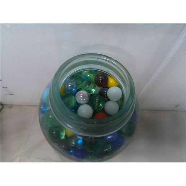 Glass Jar with Marbles