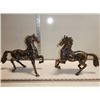 Image 1 : 2- Metal Freestanding Horses Statue