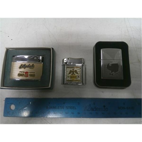 3- Vintage Lighters.. Lilydale,