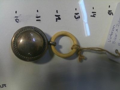 Antique Victorian Silver & Ivory Baby Rattle