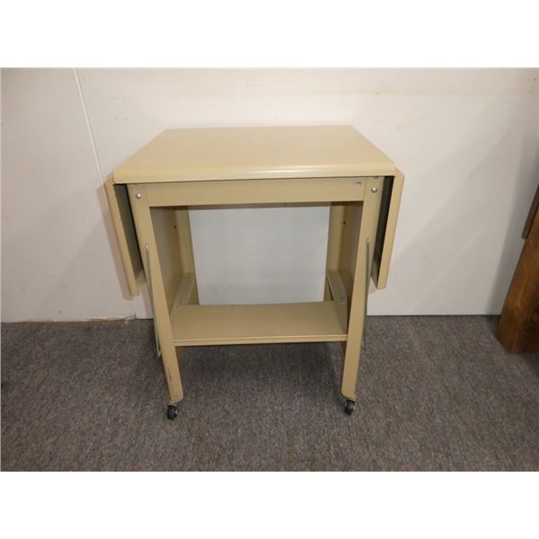 Vintage Metal Drop Leaf Side Table