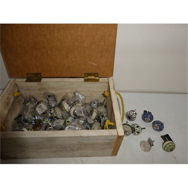 Box of new furniture knobs