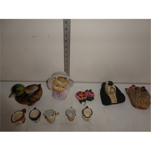 Vintage napco ware duck planter, baby shaped