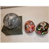 Image 2 : Misc. Stone Eggs and 2 Hand Painted Eggs