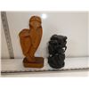 Image 3 : Misc. Wood Carvings, 2 Faces, Gear Art Work,