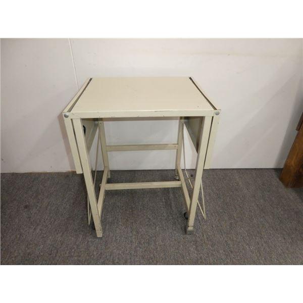 Vintage Metal Drop Leaf Side Table