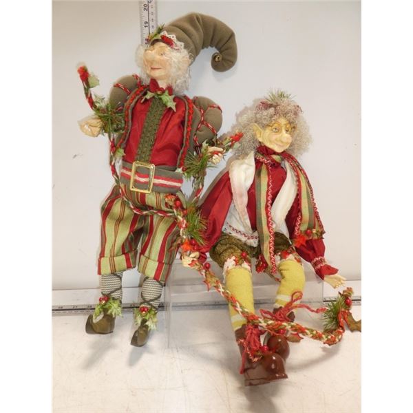 2- Whimsical Elf Figurines