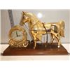 Image 1 : Vintage Ornate Metal Mantle Clock with Horse