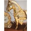 Image 2 : Vintage Ornate Metal Mantle Clock with Horse