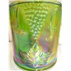 Image 3 : Vintage Green Irisdescent Carnival Glass Canister