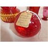 Image 2 : Red glass paper wieght, red glass swan lidded