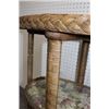 Image 3 : Antique Wooden / Wicker 2 Tiered  Side Table