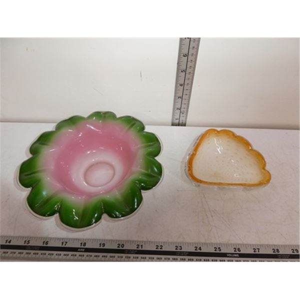 Vintage,  glass candy dishes