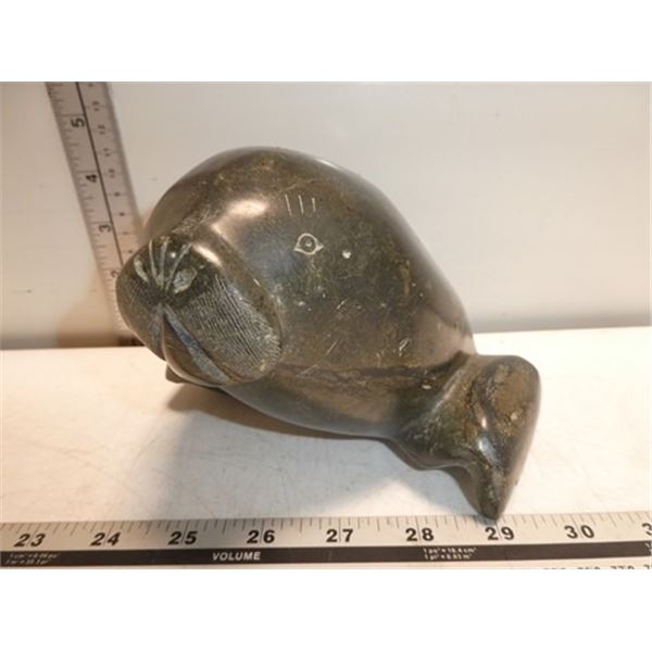 Carved Stone Sealion Bust