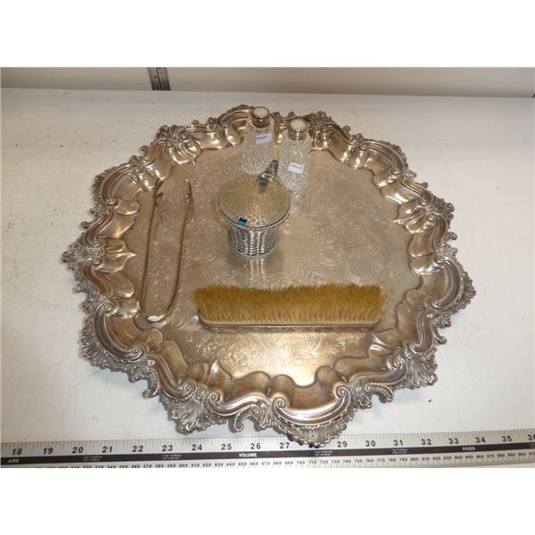 Charles Howard Collins Silver Plated Serving Tray