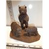 Bear and Cups Wooden Statue