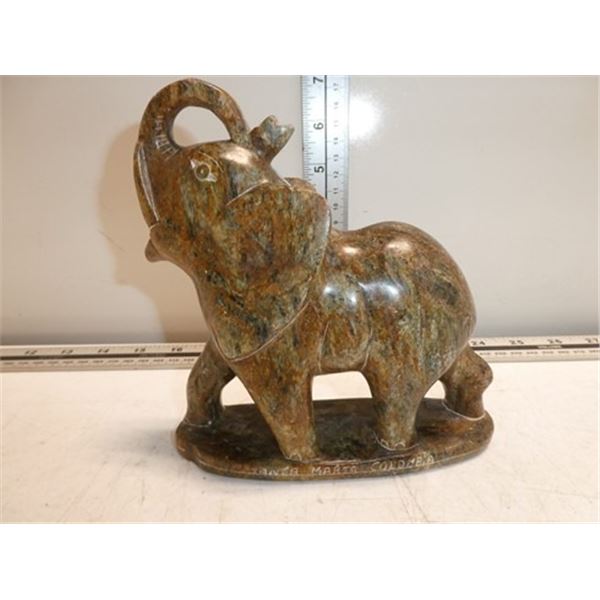 Signed Stone Elephant