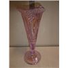 Pink Iridescent Art Glass Vase