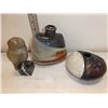 Image 3 : Misc. Stone Art Pieces, 2 Vases, Carved Owl,