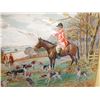 Image 5 : Vintage Hunting Scene Tray, Framed Brass Horse