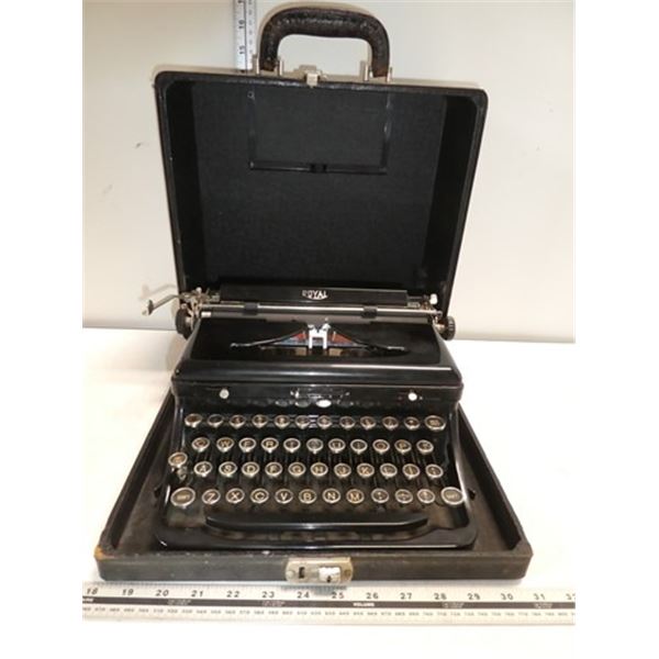 Antique Royal Typewriter in Protective Case