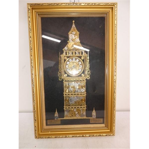 Big Ben framed artwork/ clock