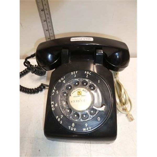 Black Rotary Phone