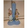 Image 1 : Vintage Blue Glass Table Top Lamp with Male