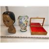 Image 1 : Vintage Asian Femal Bust, Asian Themed Vase