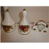 Image 8 : Royal Albert Vases, Clock, Bell and Lidded Dish