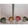 Image 3 : Set of 4 vintage bohemian glass goblets trimmed