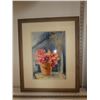 Image 1 : Framed, Signed, Original Paiting of Flower pot.