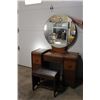 Image 1 : Antique Makeup Table with Stool
