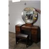 Image 1 : Antique Makeup Table with Stool