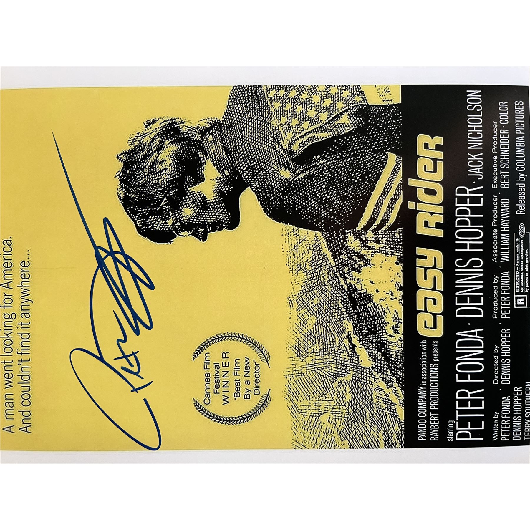 Easy Rider Peter Fonda signed movie photo
