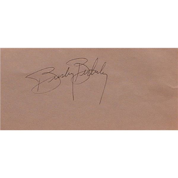 Busby Berkeley signature slip