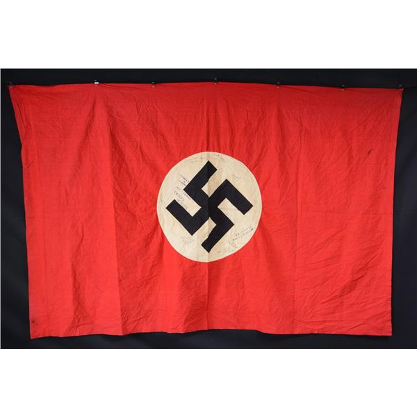 WWII GERMAN FLAG CAPTURED BY ROGERS' RAIDERS.