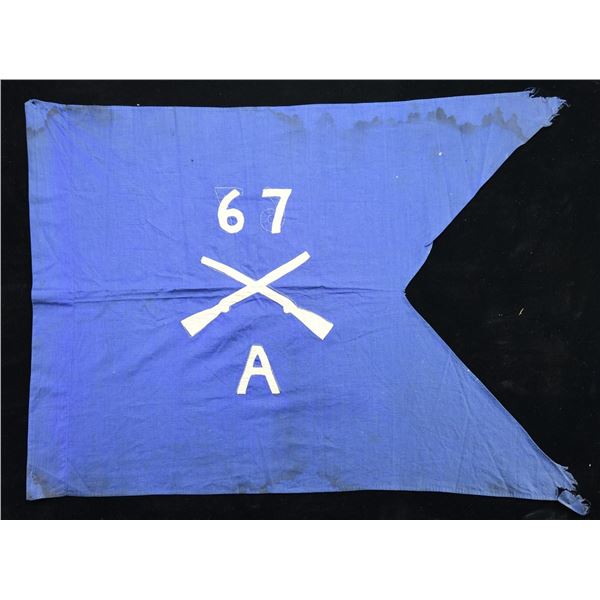 INTERESTING HAND SEWN 67TH INFANTRY COMPANY “A”