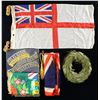 Image 1 : GROUP OF BRITISH MILITARY FLAGS AND RELATED.