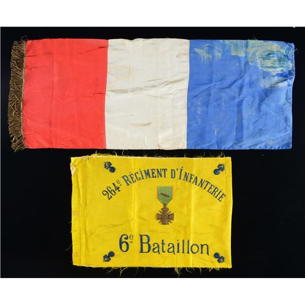 TWO FRENCH WW2 ERA FLAGS.