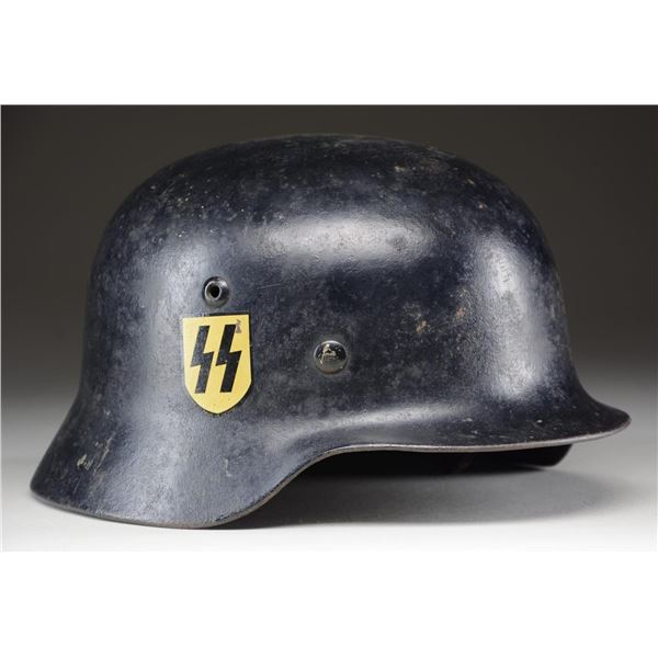 WWII GERMAN SS POLICE HELMET.