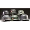 Image 1 : 6 WWII GERMAN HELMETS.