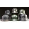 Image 3 : 6 WWII GERMAN HELMETS.